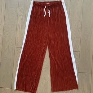 Maroon Wide Leg Pants